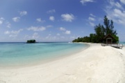 Lankayan Island has white powdery sand.