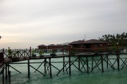 Water Villas are located over water.