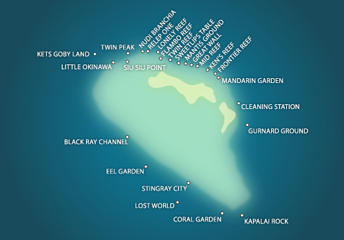 Kapalai Island dive sites.