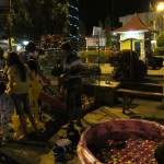 Children playing in the ball pit and fishing.