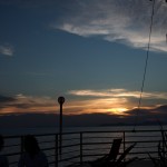 Sunset at Seaventures Dive Rig Sun Deck