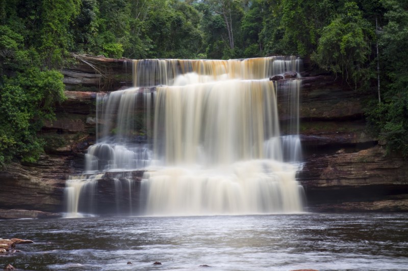 Maliau Waterfall in the lost world of Borneo