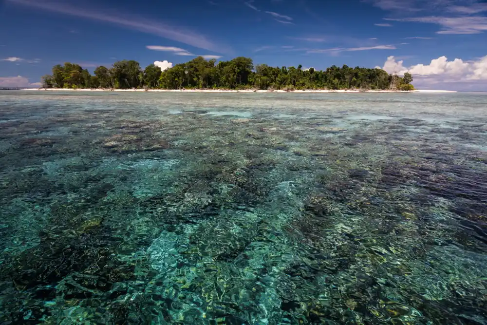Calm dry-season conditions at Sipadan. Calm dry-season conditions at Sipadan.