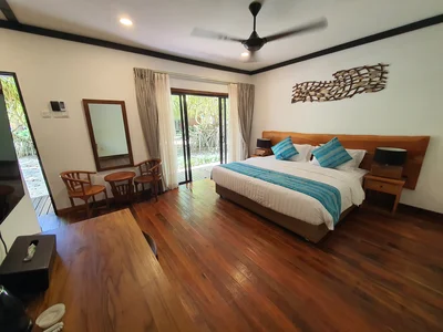 Comfortable interior of the semi-detached Executive Beach Chalet.