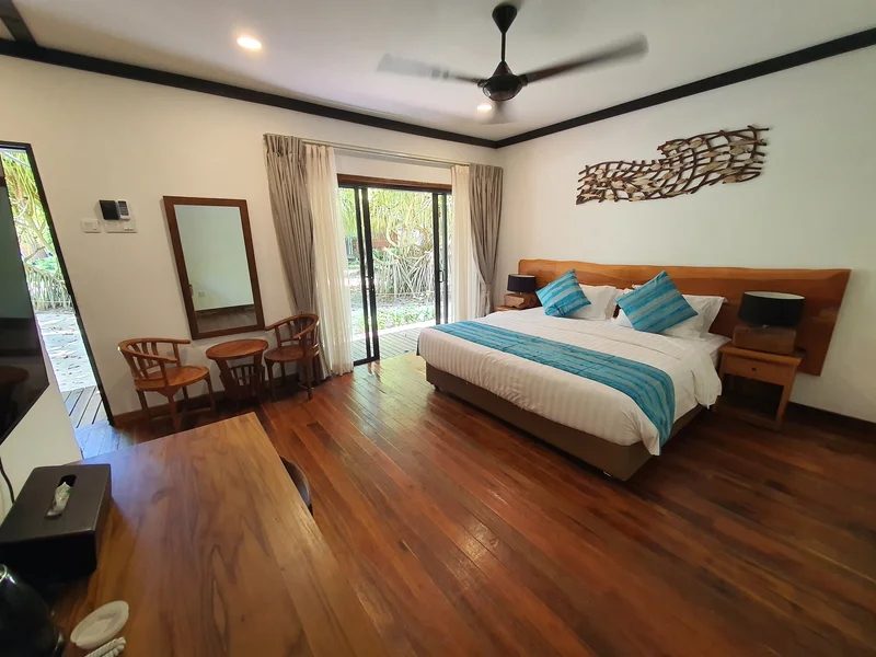 Comfortable interior of the semi-detached Executive Beach Chalet.