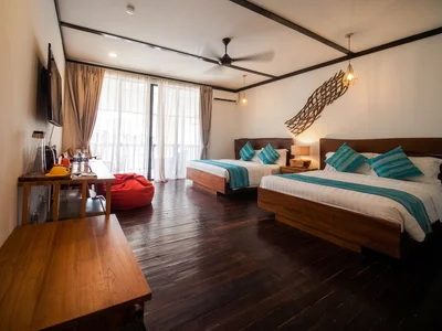 Spacious and modern interior of the Luxury Villa.