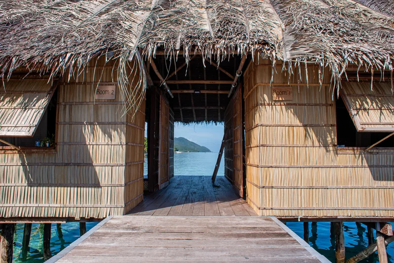 Low-impact over-water architecture designed to blend with the pristine environment.
