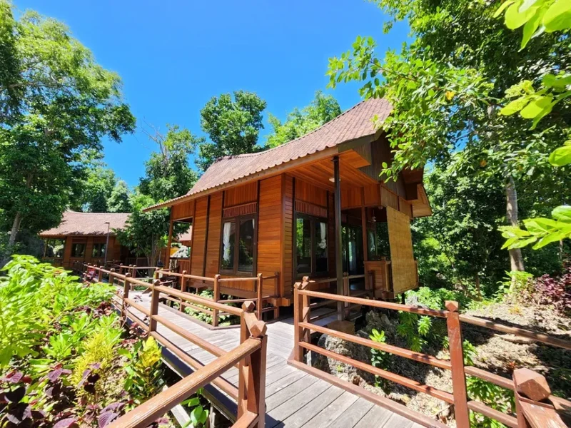 Tucked away in the trees, the Garden Villa offers a quiet retreat.