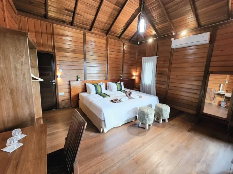 Well-lit bedroom area in the semi-detached Twin Villa.