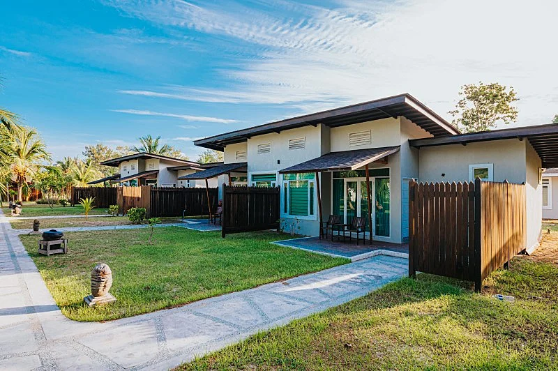 Spacious living and sleeping area in the long house style bungalow.