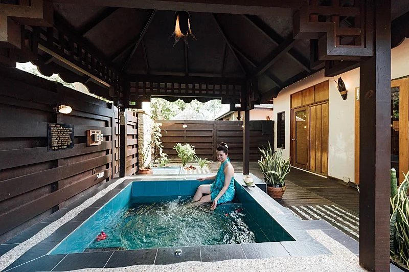Beach Villa featuring a private overwater jacuzzi for ultimate relaxation.