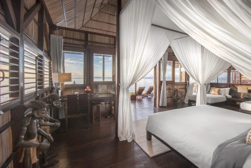 Spacious bedroom area featuring adjustable ventilation for comfort.