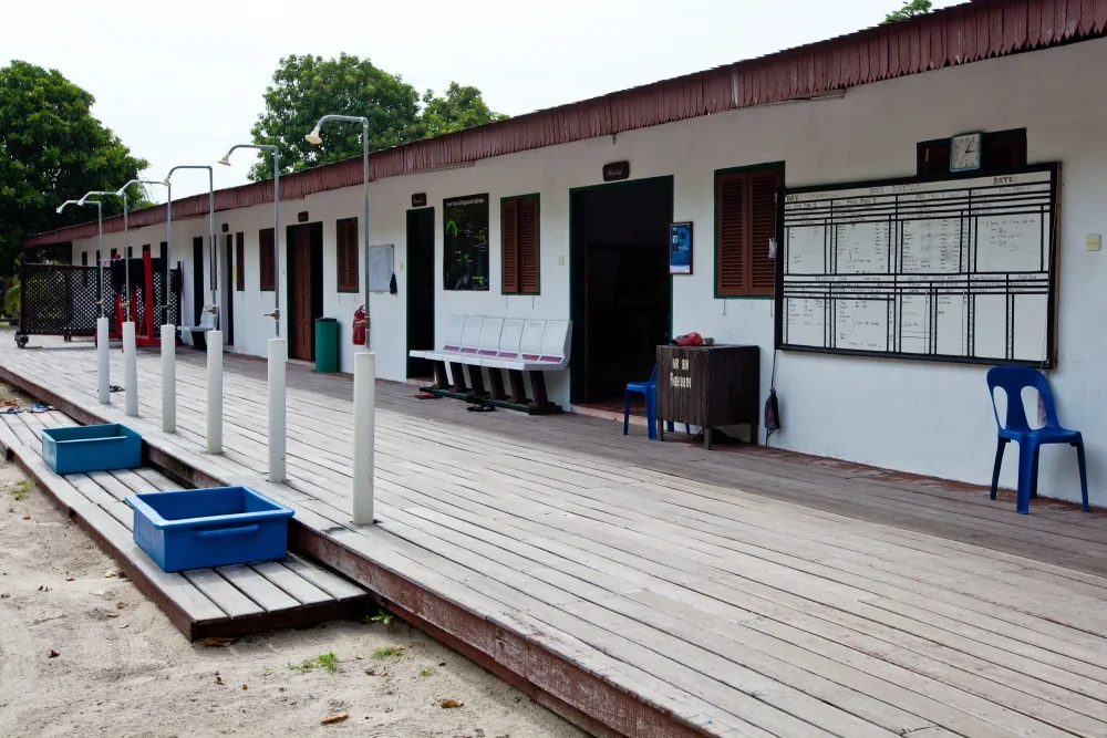 Well equipped dive centre.