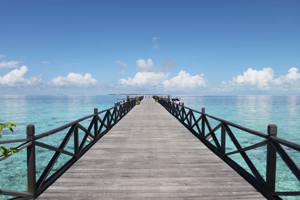 Private jetty.