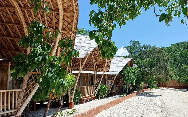 Private beachfront veranda offering immediate access to the 900-metre house reef.